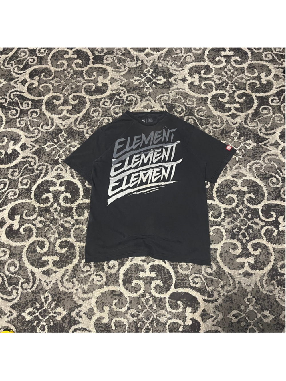 Men's Element Black & Gray Short Sleeve Tee L